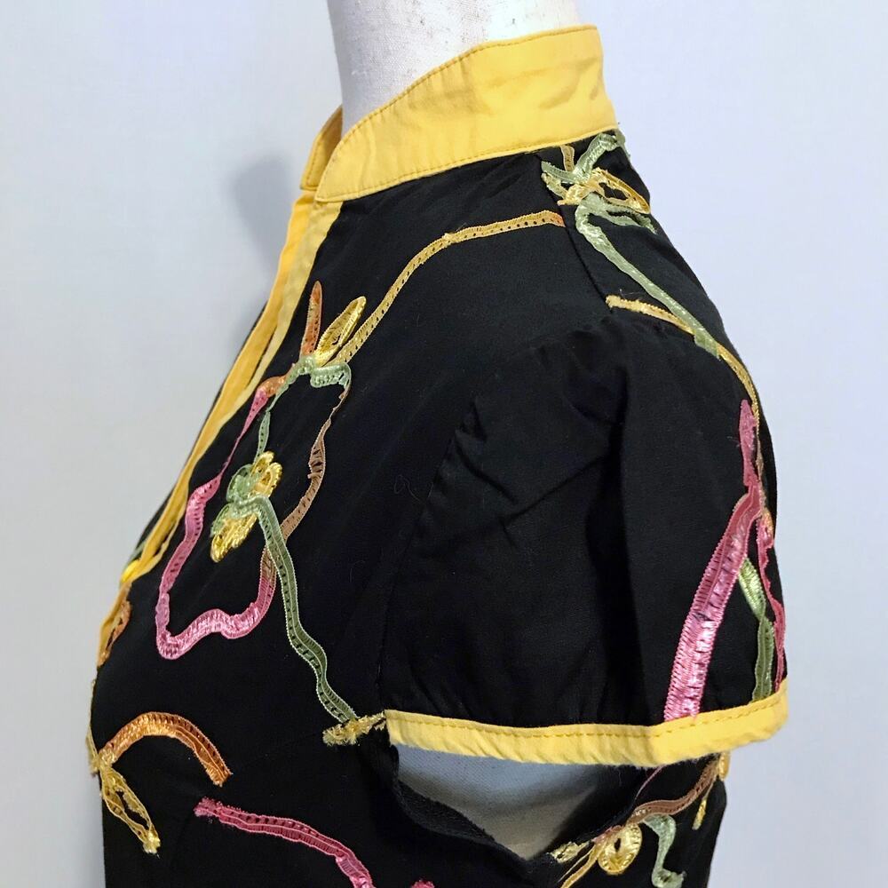 Zara Basic Cap Sleeves Button Down Blouse Women M - image 6